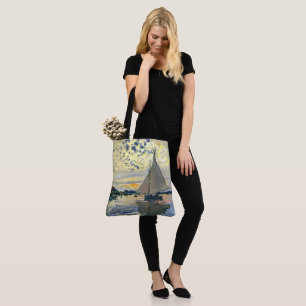 Tote Bag Monet - Sailboat at Le Petit-Gennevilliers,