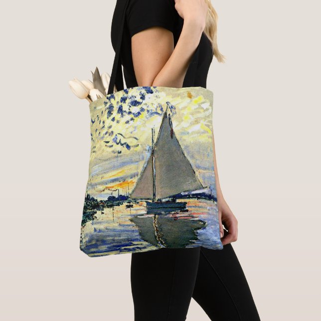 Tote Bag Monet - Sailboat at le Petit Gennevilliers (De près)