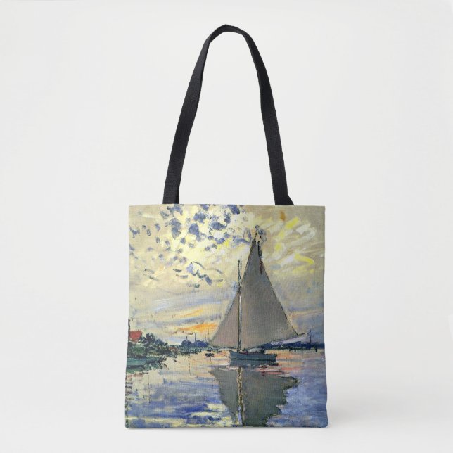 Tote Bag Monet - Voilier au Petit-Gennevilliers, (Devant)