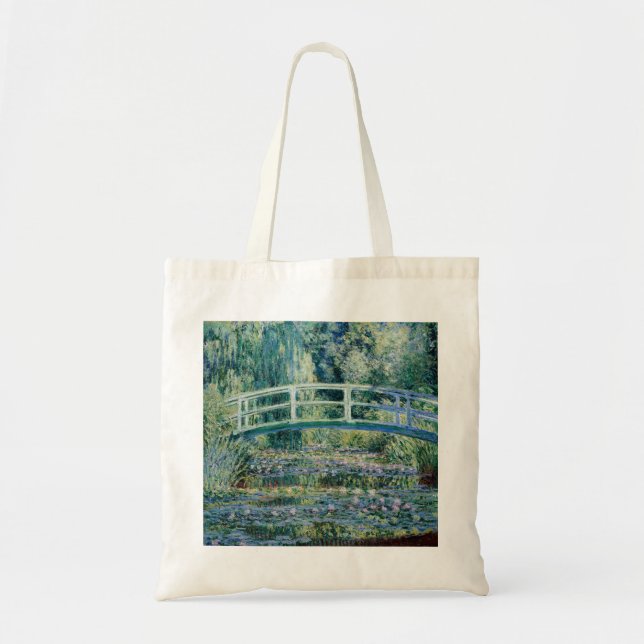 Tote Bag Monet's Water Lilies et Japonais (Devant)