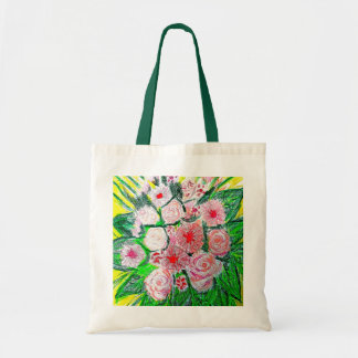 Tote Bag Monochrome, Roses, Œillet, Gerbe