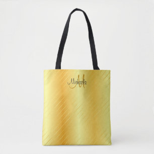 Tote Bag Monogram Faux Gold Elégant Modèle moderne