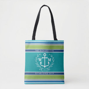 Tote Bag Monogramme Ancre Laurel Frappes de courroies Nauti