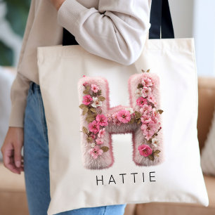 Tote Bag Monogramme Botanique Nom Personnalisé pour Enterre