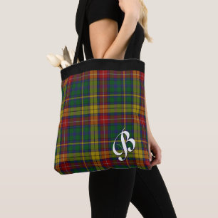 Tote Bag Monogramme classique de Buchanan Plaid