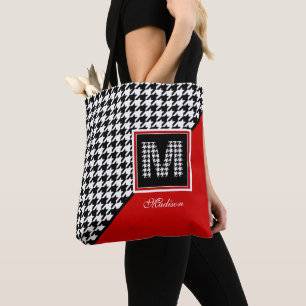 Tote Bag Monogramme classique en rouge noir blanc