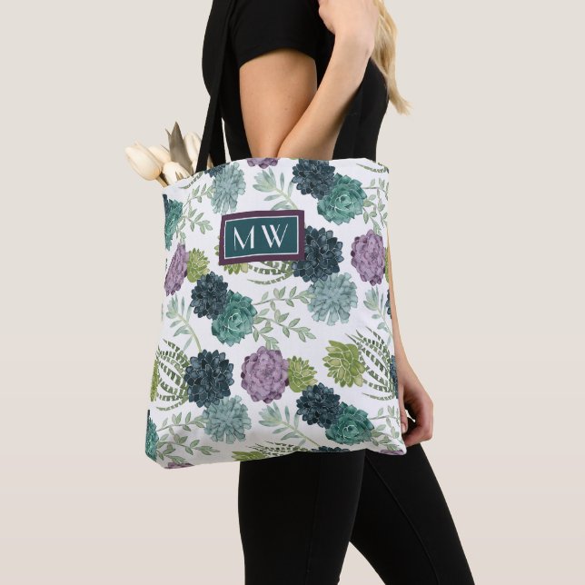 Tote Bag Monogramme | Collection Plante de bonheur Pa Succu (De près)