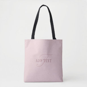 Tote Bag Monogramme d'aspect élégant Or rose