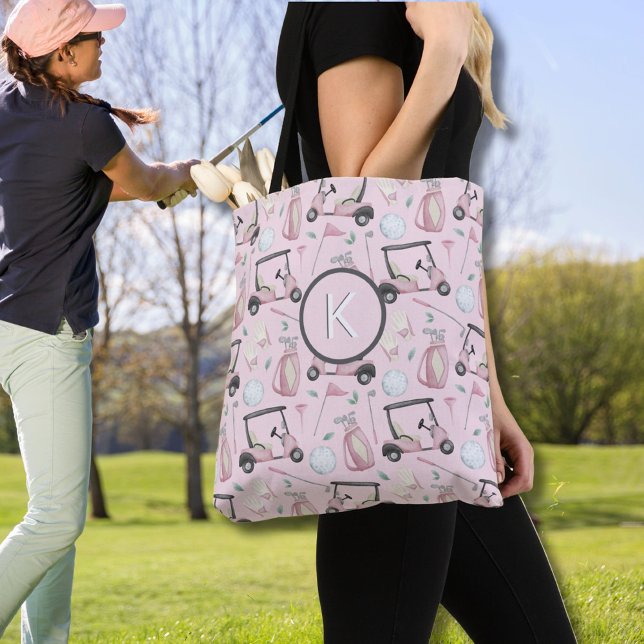 TOTE BAG MONOGRAMME DE GOLFER DE LADY STYLISH PERSONNALISÉ (Créateur téléchargé)