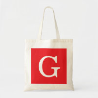 Monogramme de lettre initiale rouge blanc simple