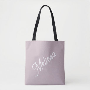 Tote Bag monogramme de script gras, violet moderne