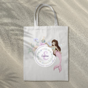 Tote Bag Monogramme de sirènes lunaires