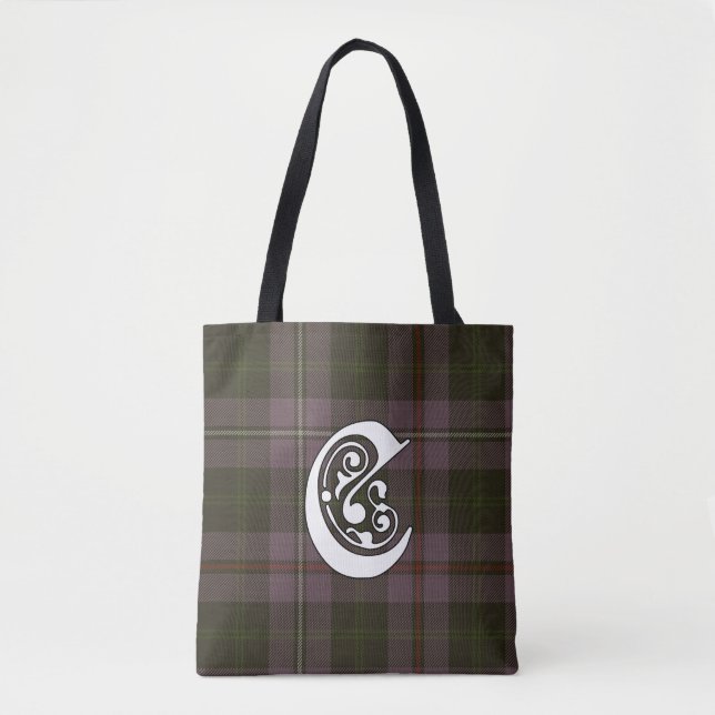 Tote Bag Monogramme de tartan de clan de Chapman (Devant)