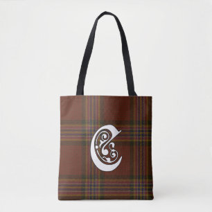 Tote Bag Monogramme de tartan de clan de Conroy