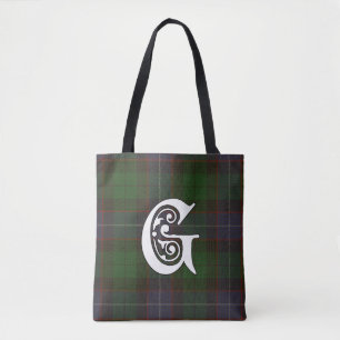 Tote Bag Monogramme de tartan de clan de Galbraith