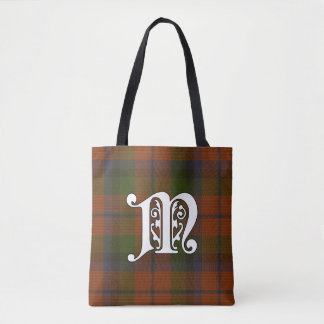 Tote Bag Monogramme de tartan de clan de MacNaughton