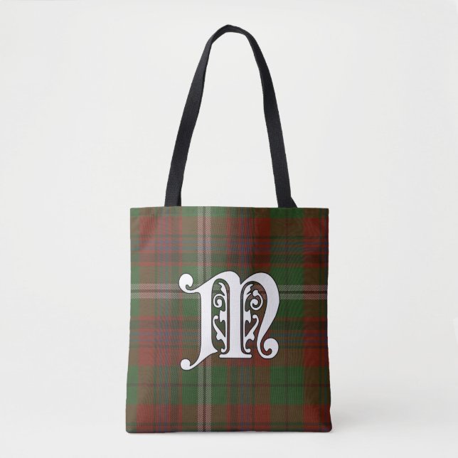 Tote Bag Monogramme de tartan de clan de Maguire (Devant)