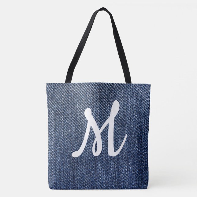 Tote Bag Monogramme Denim (Devant)