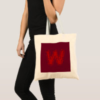 Monogramme déplaisant rouge sur rouge