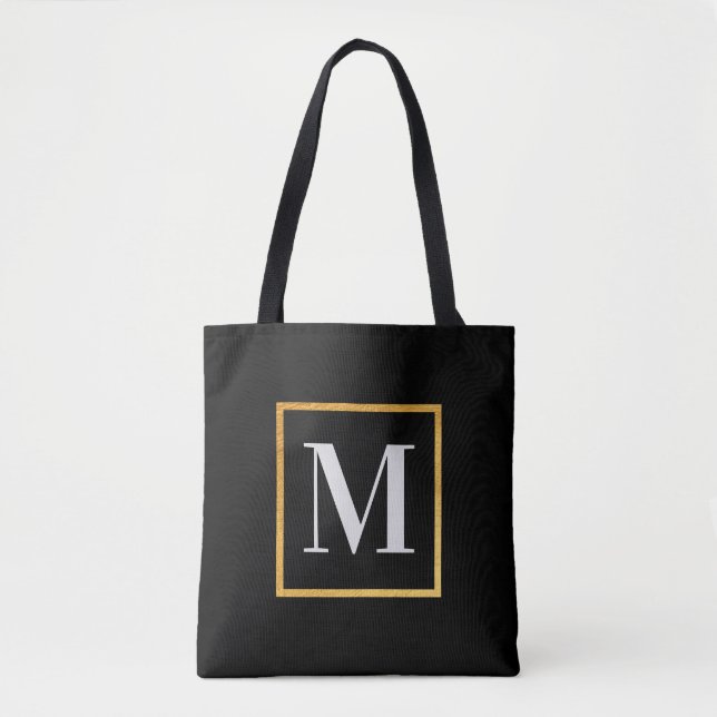 Tote Bag Monogramme d'or (Devant)