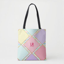 Monogramme d'or géométrique Pastel moderne peint