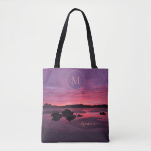 Tote Bag Monogramme du Maine d'Higgins Beach Sunrise