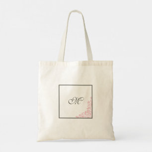 Tote Bag Monogramme en dentelle rose de la servante de Brid