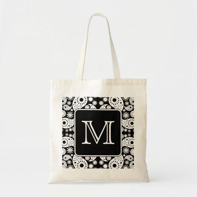 Tote Bag Monogramme fait sur commande sur le modèle (Devant)