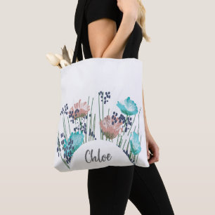 Tote Bag Monogramme floral de chrome