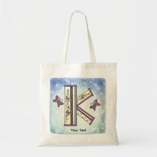 Tote Bag Monogramme floral K