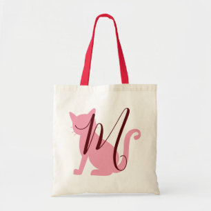 Tote Bag Monogramme Fourre-tout d'amoureux de les chats