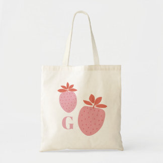 Tote Bag Monogramme fraise