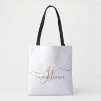 Monogramme Gold Noir tendance Nom initial du scrip