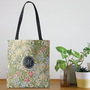 Tote Bag Monogramme Golden Lily William Morris