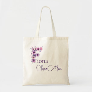 Tote Bag Monogramme Initial + Nom Super Maman