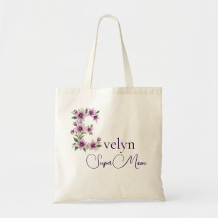 Tote Bag Monogramme Initial + Nom Super Maman