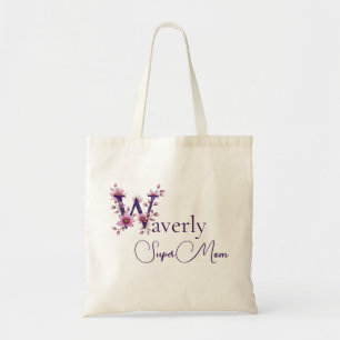 Tote Bag Monogramme Initial + Nom Super Maman