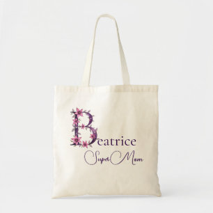 Tote Bag Monogramme Initial + Nom Super Maman