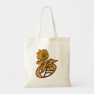 Tote Bag Monogramme Initiale G Élégante Fleur de Pivoine en