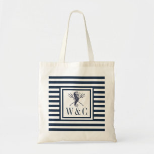 Tote Bag Monogramme marin Bleu de la marine marine