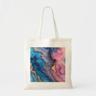 Tote Bag Monogramme moderne Abstrait or initial