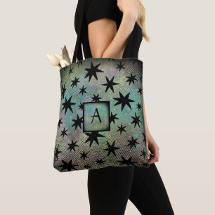 Tote Bag Monogramme moderne du milieu du siècle rétro