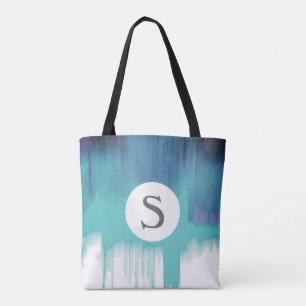 Tote Bag monogramme personnalisé art abstrait fourre-tout