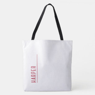 Tote Bag monogramme personnalisé, blanc neige Noël Ift XL