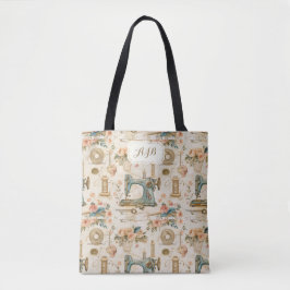 Tote Bag Monogramme personnalisé Couture Broderie Tricot