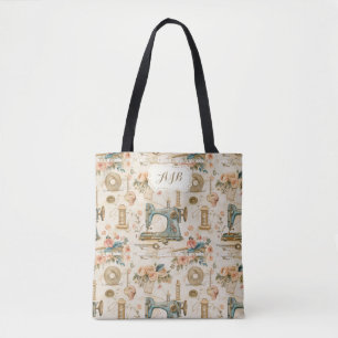 Tote Bag Monogramme personnalisé Couture Broderie Tricot