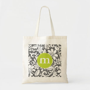 Tote Bag Monogramme personnalisé par dentelle élégante d