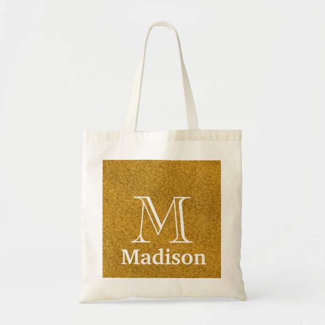 Tote Bag Monogramme personnalisé par faux de parties (Devant)