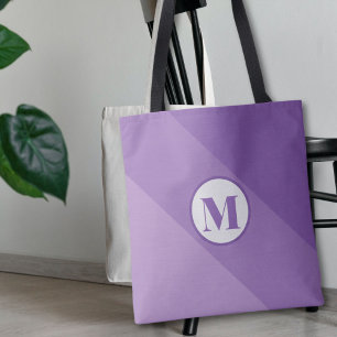 Tote Bag Monogramme personnalisé pourpre