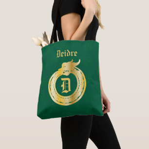 Tote Bag Monogramme Personnalisé Style Celtique Ouroboros d